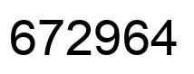 Number 672964 black image