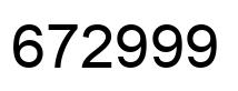 Number 672999 black image