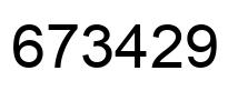 Número 673429 imagen negro
