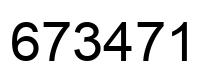 Number 673471 black image
