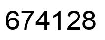 Número 674128 imagen negro