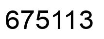 Number 675113 black image