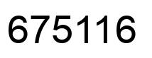 Number 675116 black image