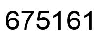 Number 675161 black image