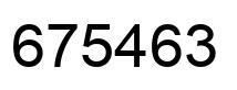 Number 675463 black image