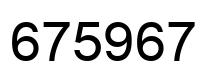 Number 675967 black image