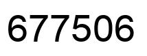Number 677506 black image