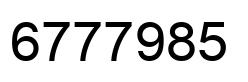 Número 6777985 imagen negro