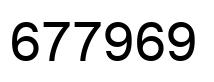 Number 677969 black image