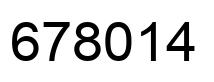 Number 678014 black image