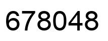 Number 678048 black image