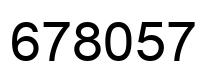 Number 678057 black image