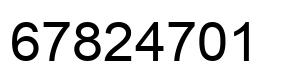 Number 67824701 black image