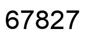 Number 67827 black image