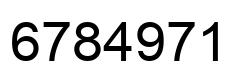 Number 6784971 black image