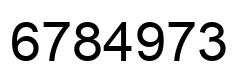 Number 6784973 black image