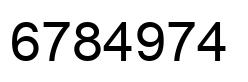 Number 6784974 black image