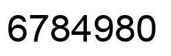 Number 6784980 black image