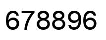 Number 678896 black image