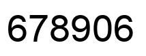 Number 678906 black image