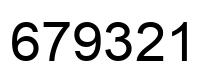 Number 679321 black image
