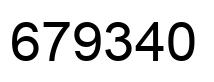 Number 679340 black image