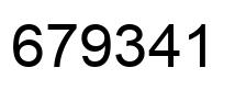 Number 679341 black image