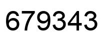 Number 679343 black image