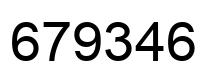 Number 679346 black image