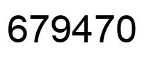 Number 679470 black image