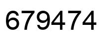 Number 679474 black image