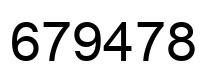 Number 679478 black image