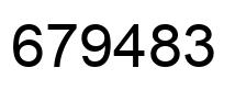 Number 679483 black image