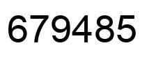 Number 679485 black image