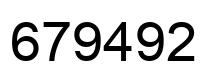 Number 679492 black image