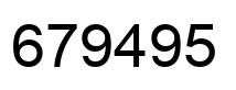Number 679495 black image