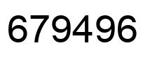 Number 679496 black image