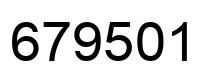 Number 679501 black image