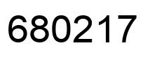 Number 680217 black image
