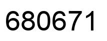 Number 680671 black image