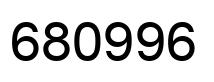 Number 680996 black image