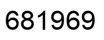 Number 681969 black image