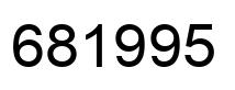 Number 681995 black image