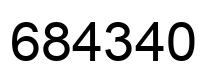 Number 684340 black image