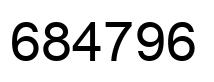 Number 684796 black image