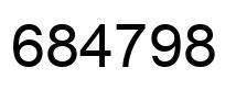 Number 684798 black image