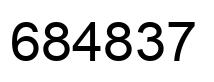 Number 684837 black image