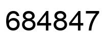Number 684847 black image