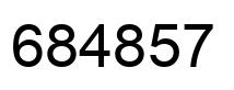 Number 684857 black image