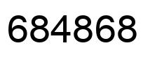Number 684868 black image